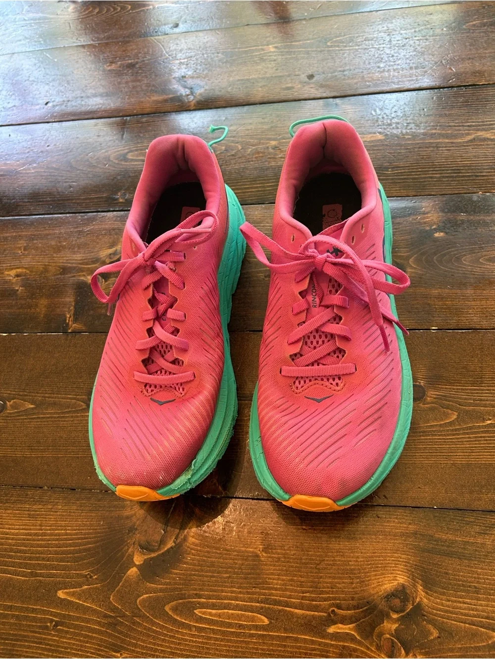 Hoka One One Rincon 3 Shoes Womens 8 B Pink Running Comfort Walking Sneakers